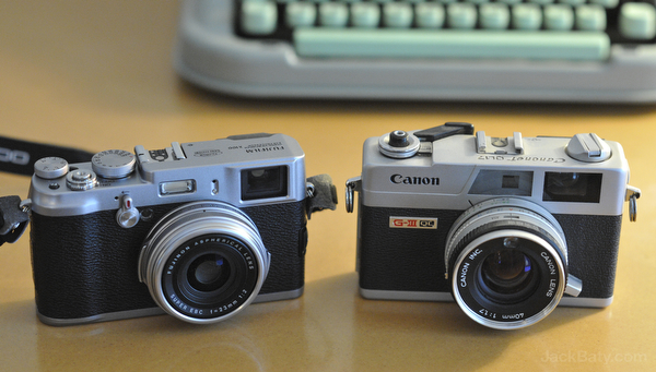 Fuji X100 and Canon Canonet QL17