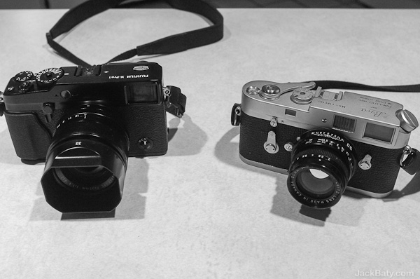 Fuji X-Pro1 and Leica M4